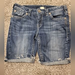 Silver Jean Shorts